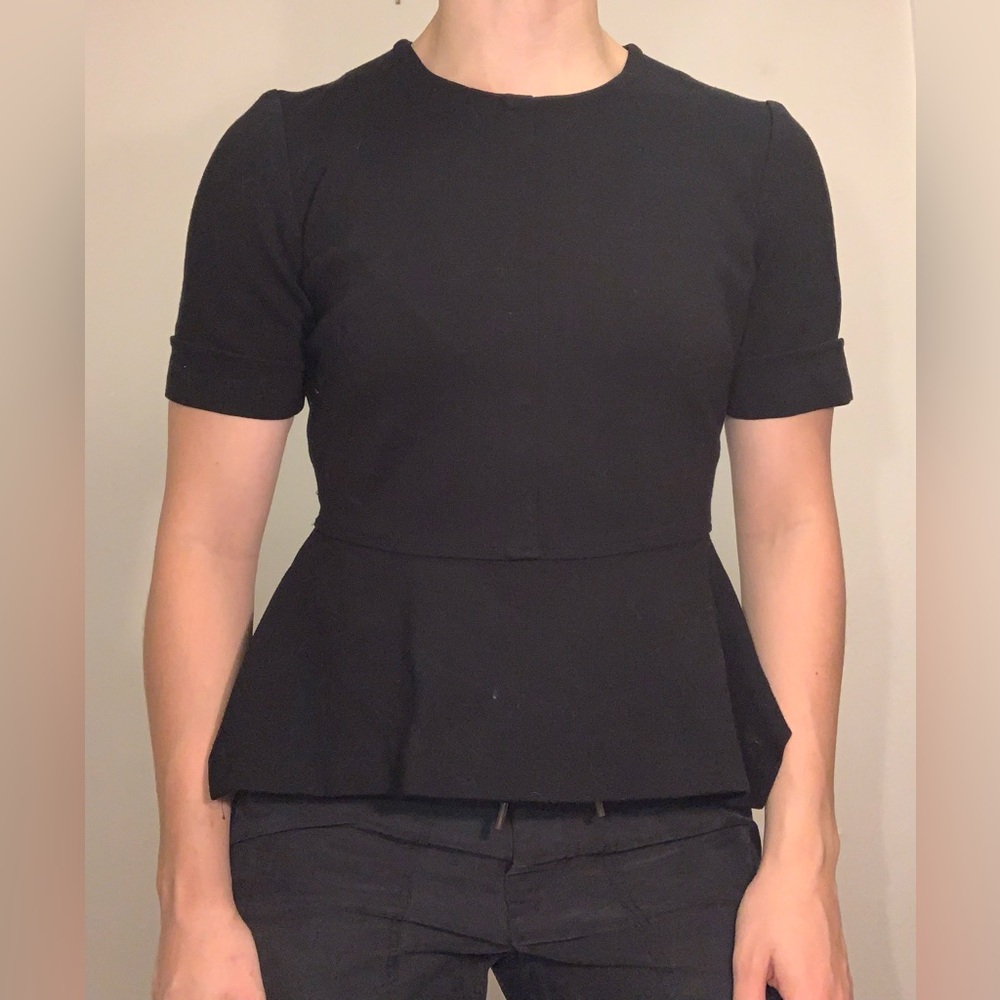 FEMME Black Peplum Top